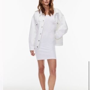 [L] NWT Denim Forum The Jane Ribbed Tank Dress in Baby Pink Lilac Blossom